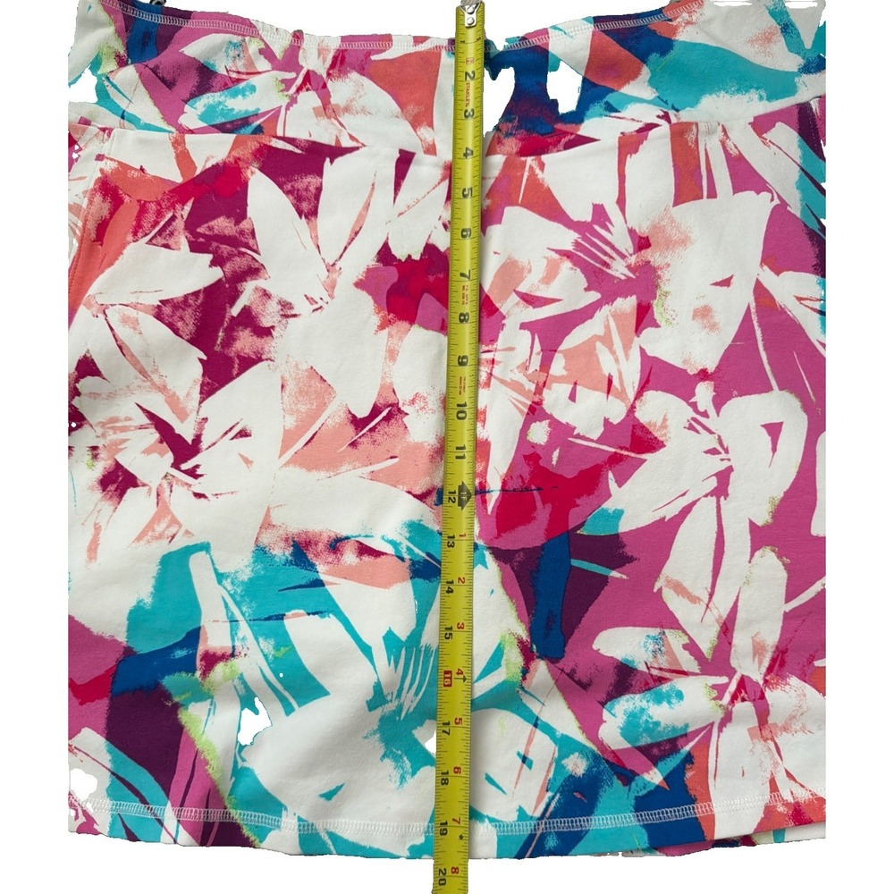 T BY TALBOTS COZY CRUSH BRUSHED Multicolor FLORAL EVERYDAY STRETCH SKORT 2X NWT - Picture 10 of 10